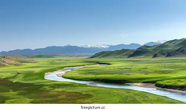 Tian Shan mountain range in Xinjiang, China