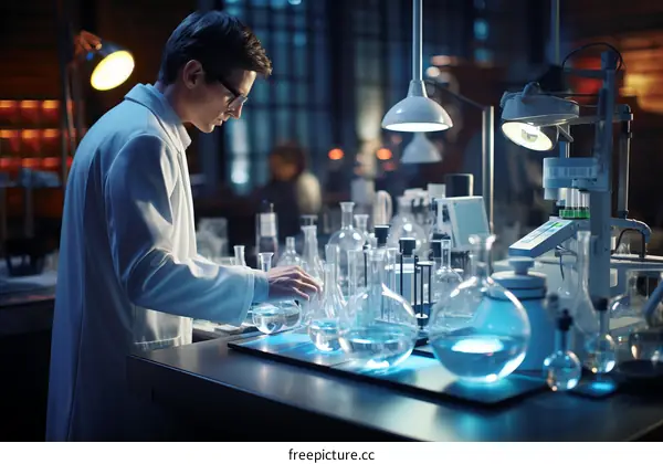 Scientist working in a laboratory