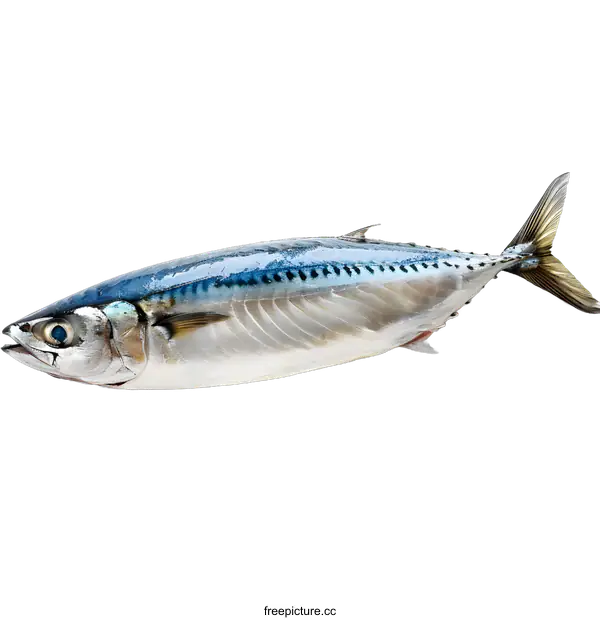 [Transparent Background PNG]Fresh Mackerel Fish on White Background