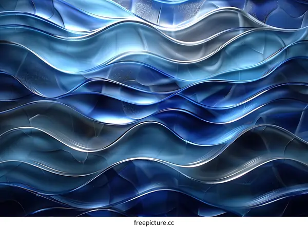 Abstract Blue Wave Pattern Background