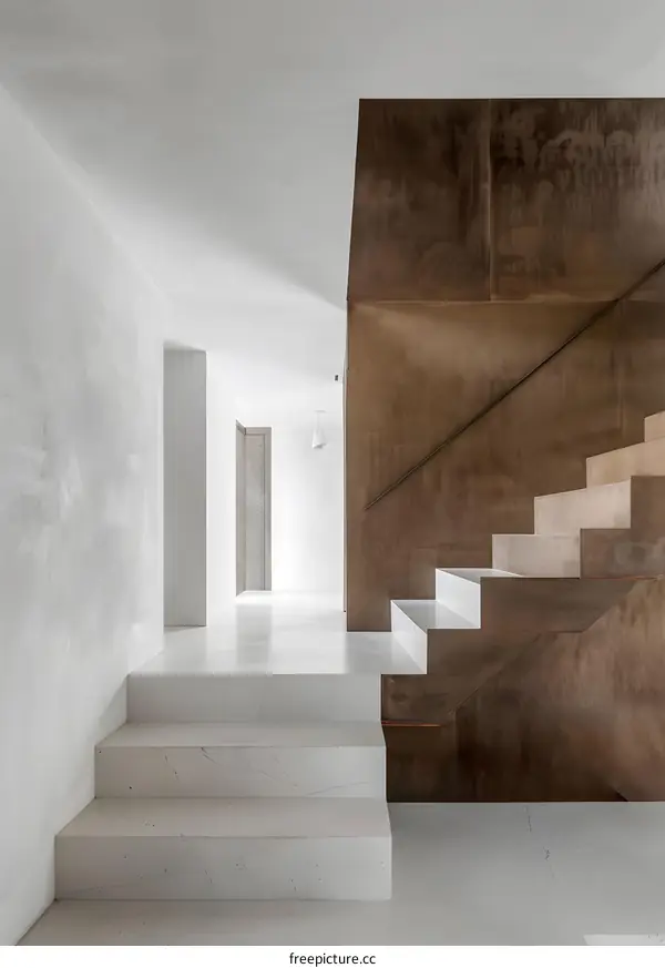 Modern Interior Design of Stairs in a Minimalist Home