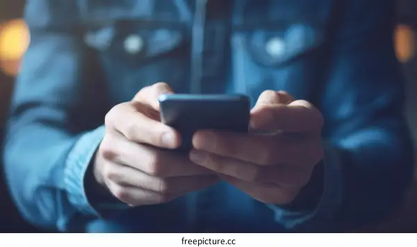 Closeup of Person Using a Smartphone