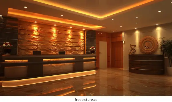 Modern Hotel Lobby Reception Design