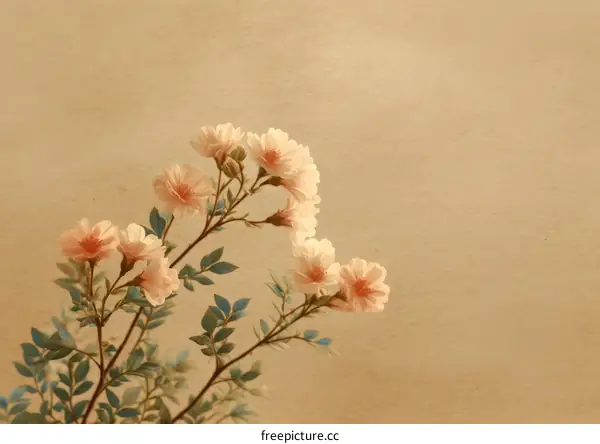 Vintage Floral Arrangement Background Image
