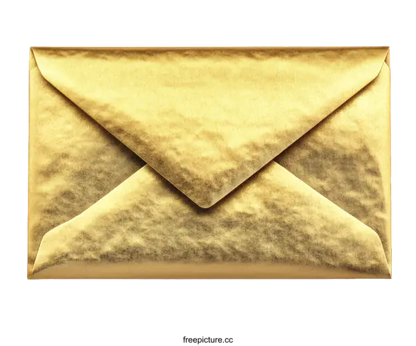 [Transparent Background PNG]Golden Envelope Illustration for Mail Service