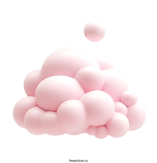 [Transparent Background PNG]Abstract Pink Cloud Illustration