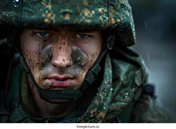 Portrait of a Russian soldier
