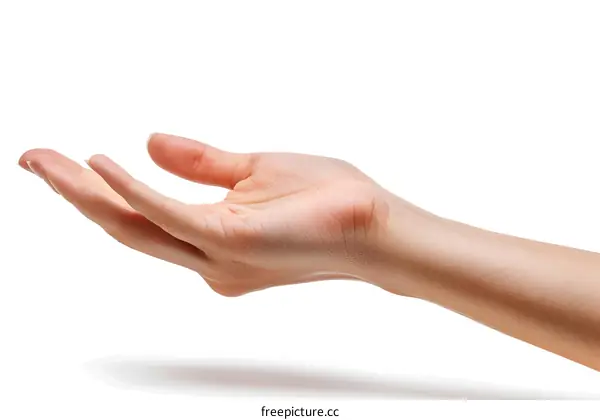 Open Woman Hand Gesture