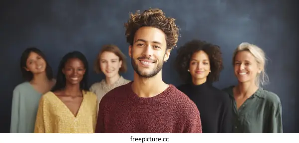 Diverse Group of People Smiling Together