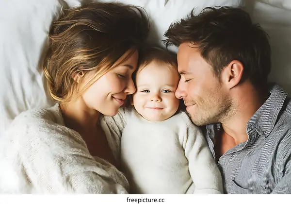 Family Love and Bonding on the Bed