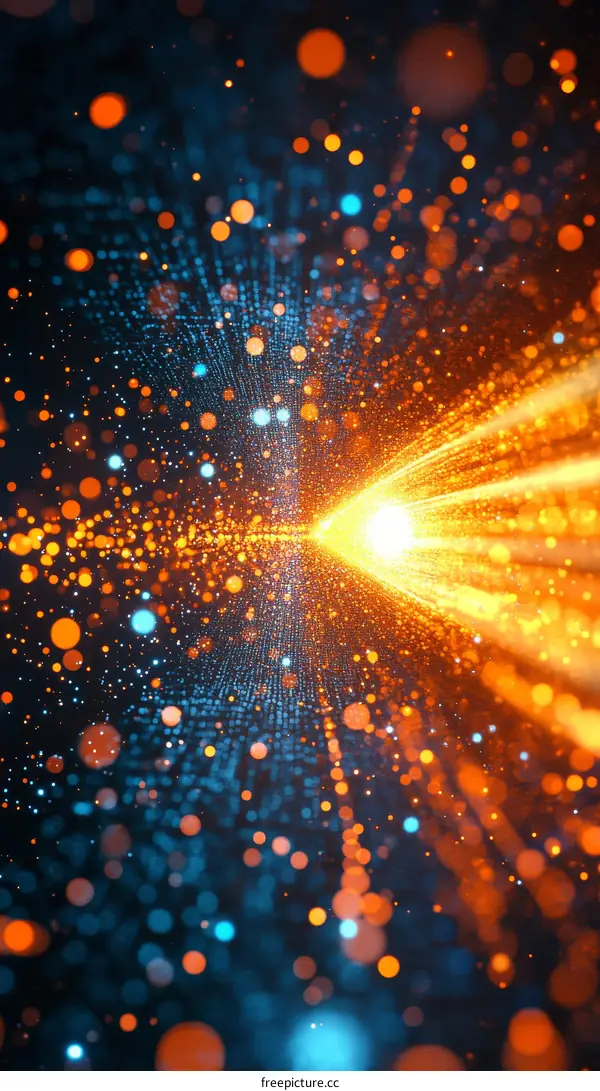 Abstract Colorful Light Burst Design