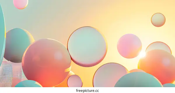 Abstract Background with Colorful Bubbles