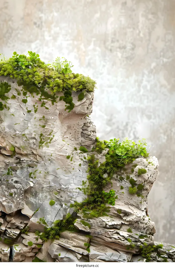 Green Mossy Cliff Texture