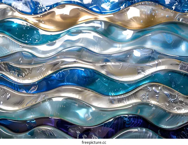 Abstract Wavy Glass Texture