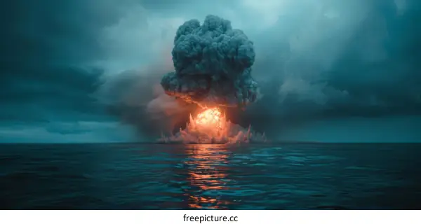 Nuclear Explosion over the Ocean