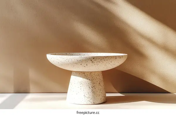 Modern Terrazzo Bowl on Pedestal