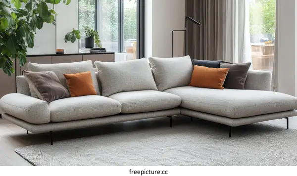Modern Sectional Sofa with L-Shape Design