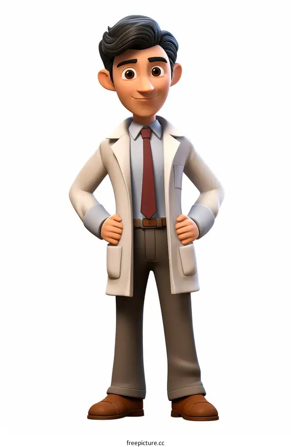 Confident Doctor in Lab Coat