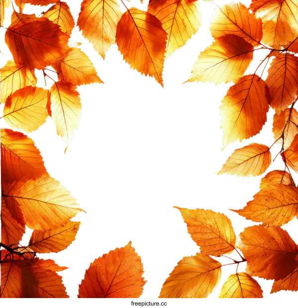 [Transparent Background PNG]Autumn Leaves Border Design