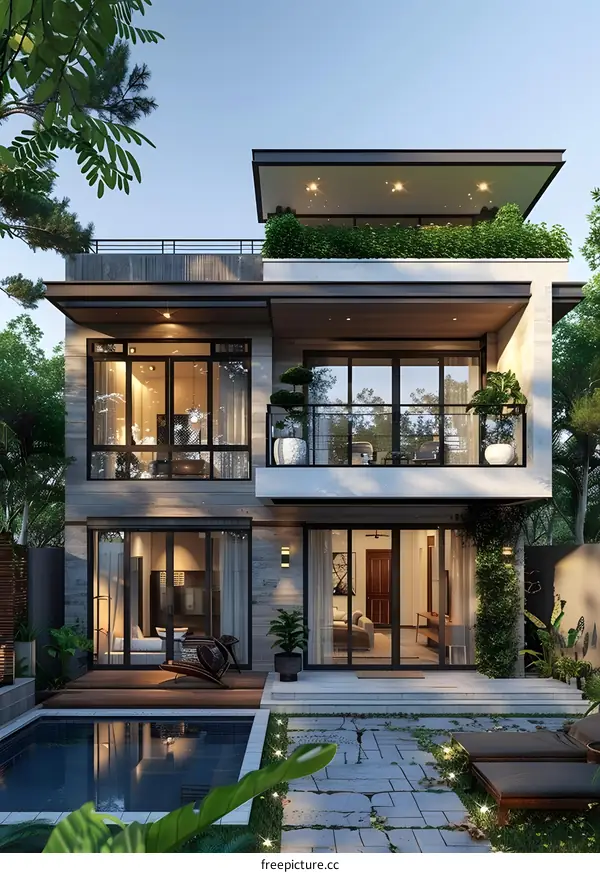 A modern style villa