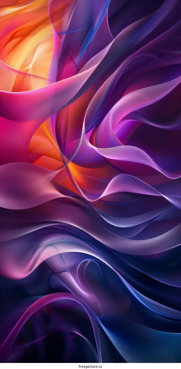 Abstract Colorful Wavy Lines Background