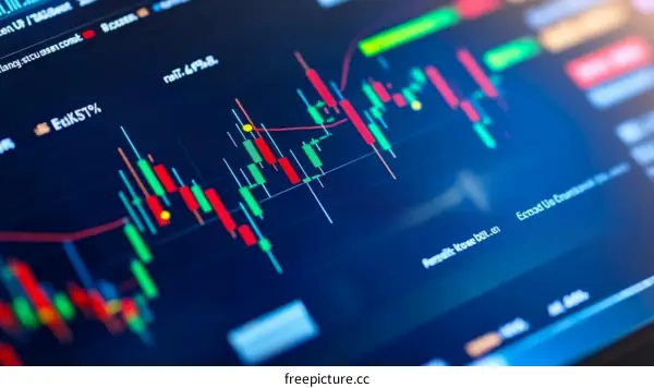 Financial Data Chart Displaying Stock Market Trends