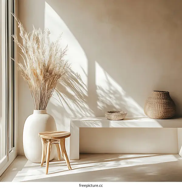 Minimalist Interior Design with Beige and Brown Tones