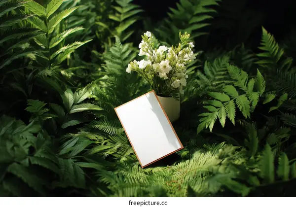 Blank Card with Natural Background