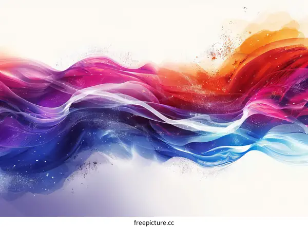 Abstract Waves: A Symphony of Vibrant Color