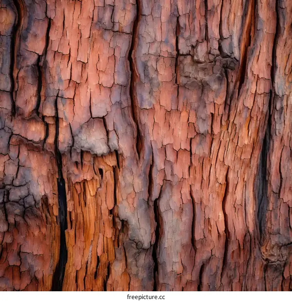 Close up of the bark of a tree