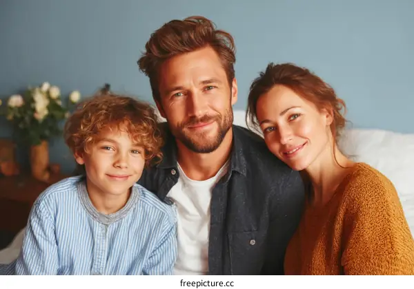 Happy Family Portrait in a Cozy Home