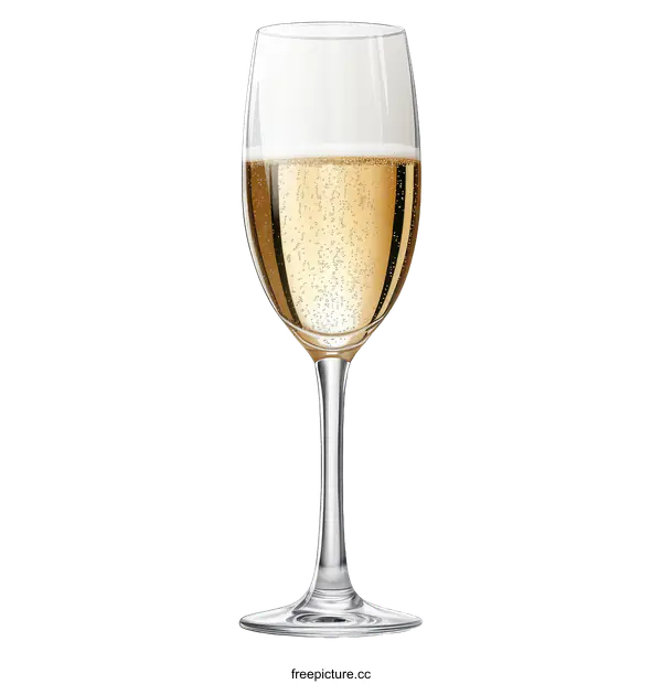 [Transparent Background PNG]Champagne Flute Illustration