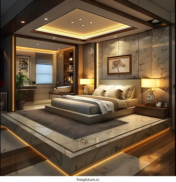 Modern minimalist bedroom