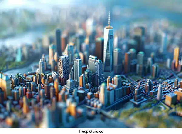 New York City Skyline in Miniature