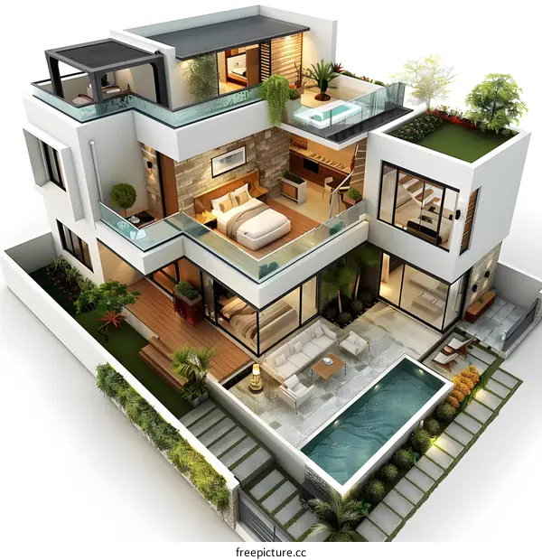 Modern minimalist villa