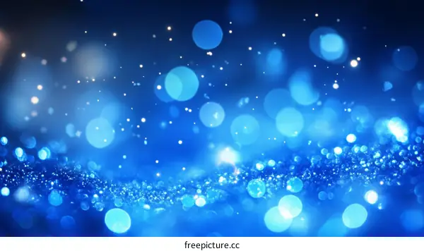 Abstract Blue Bokeh Background