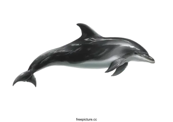 [Transparent Background PNG]Dolphin in Flight Illustrative Art