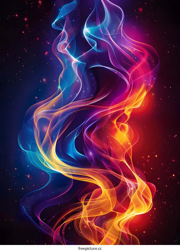 Colorful Cosmic Abstract Swirls