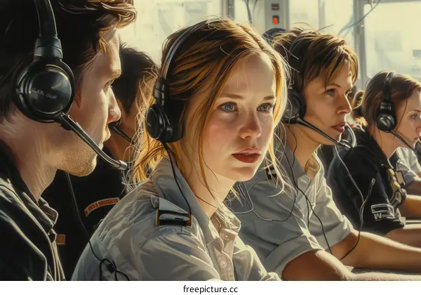 Portrait of a Female Air Traffic Controller
