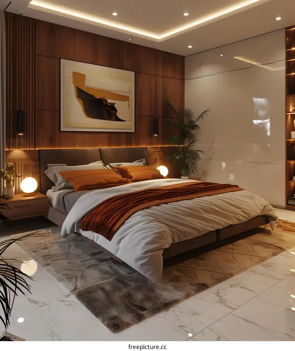 Modern minimalist style bedroom
