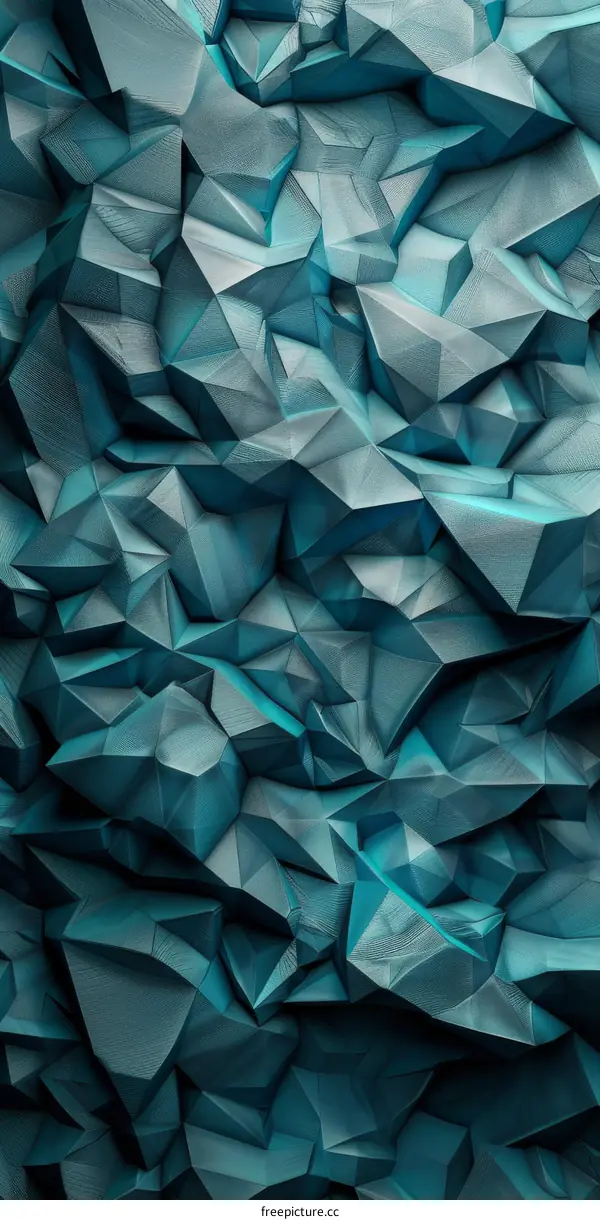 Blue 3D geometric shapes background