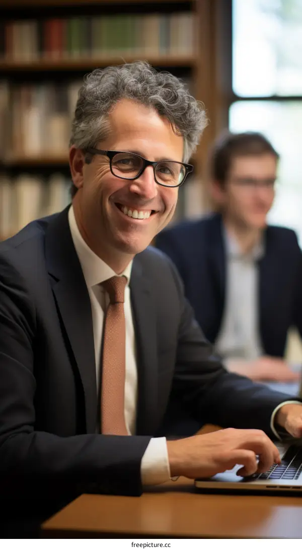 Portrait of a smiling man in a suit