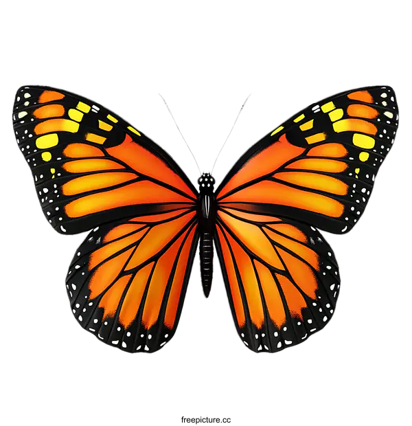 [Transparent Background PNG]Beautiful Monarch Butterfly Illustration