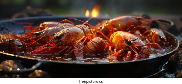 A delicious plate of crayfish