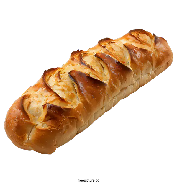 [Transparent Background PNG]Freshly baked bread loaf on white background
