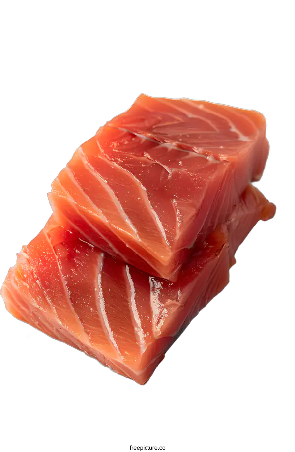 [Transparent Background PNG]Three pieces of raw tuna