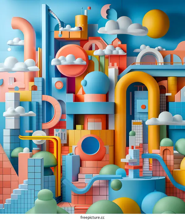 Colorful Abstract Cityscape