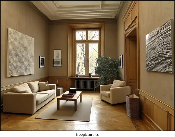 Elegant European Living Room Interior Design