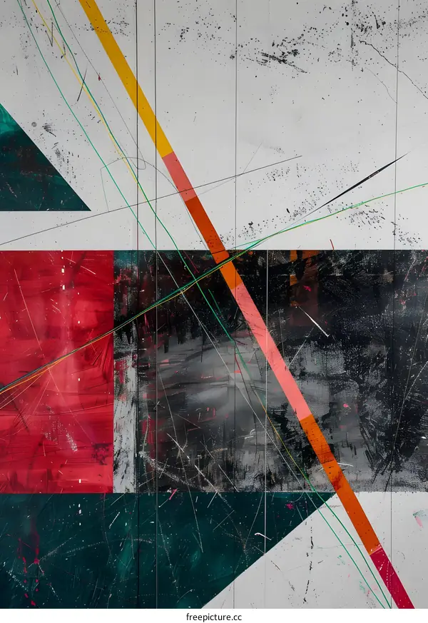 Abstract Art Background with Geometric Shapes and Lines