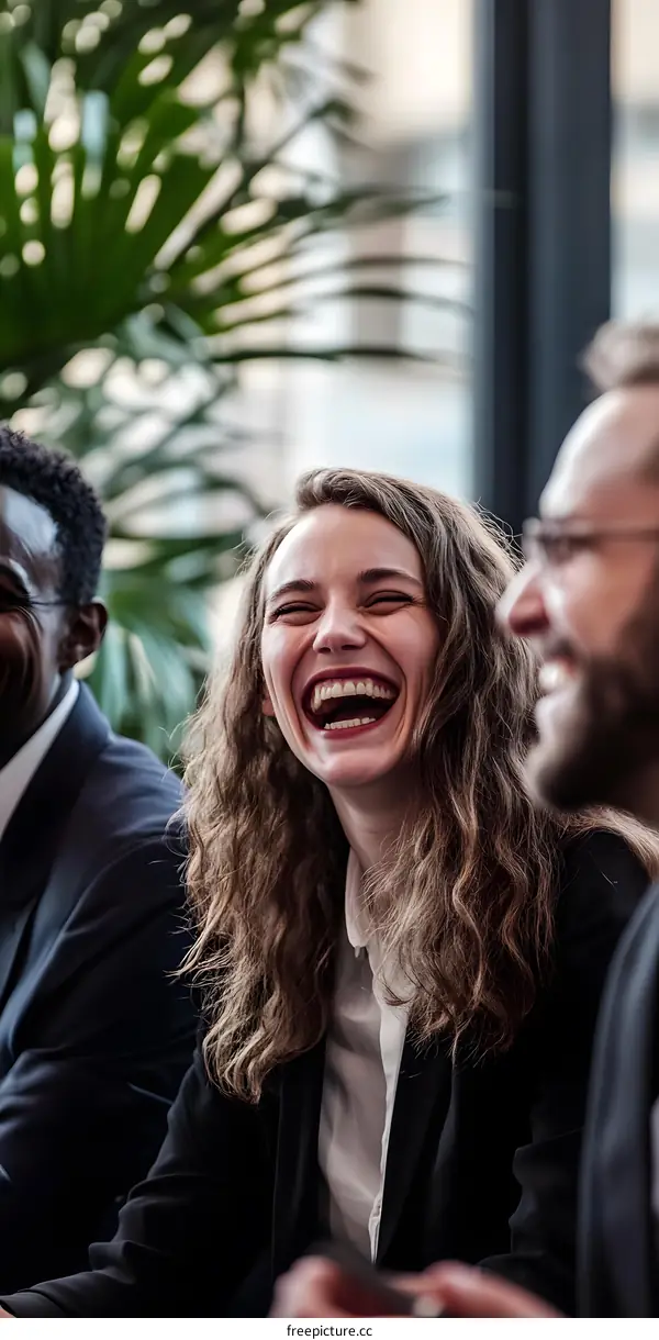 Laughing Business People in a Meeting